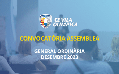 Convocatòria assemblea general ordinària desembre 2023